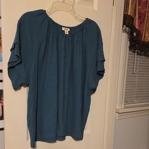Zara Teal Women's Blouse